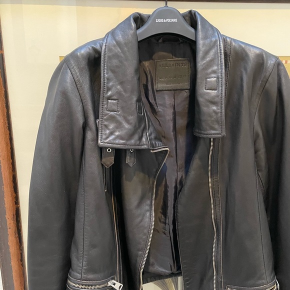 AllSaints Bales Leather Jacket - Picture 6 of 11